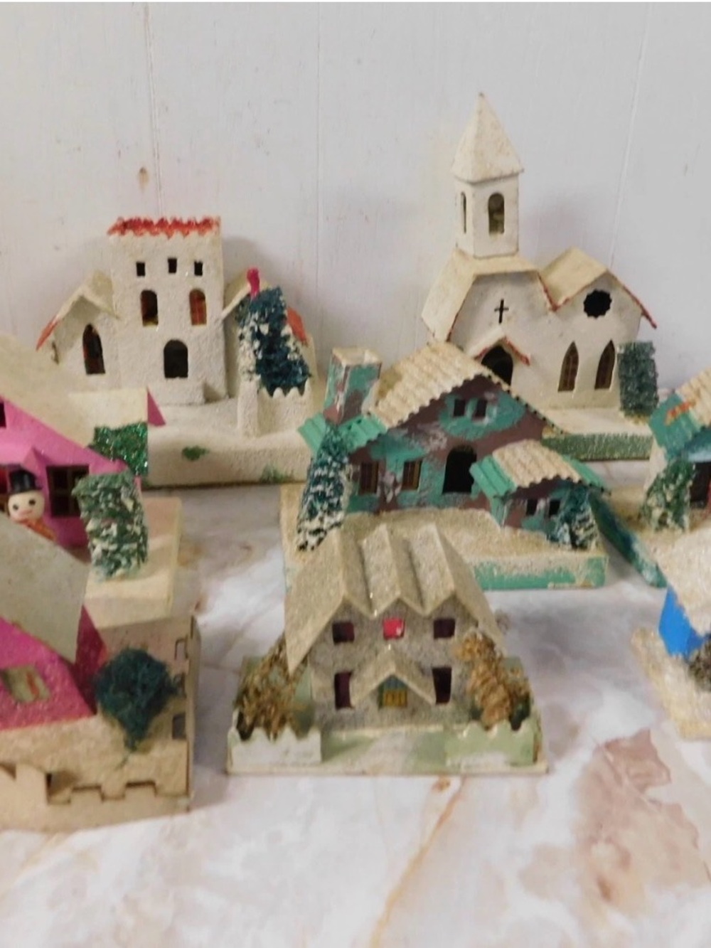 Vintage Putz Japan Village Church Set